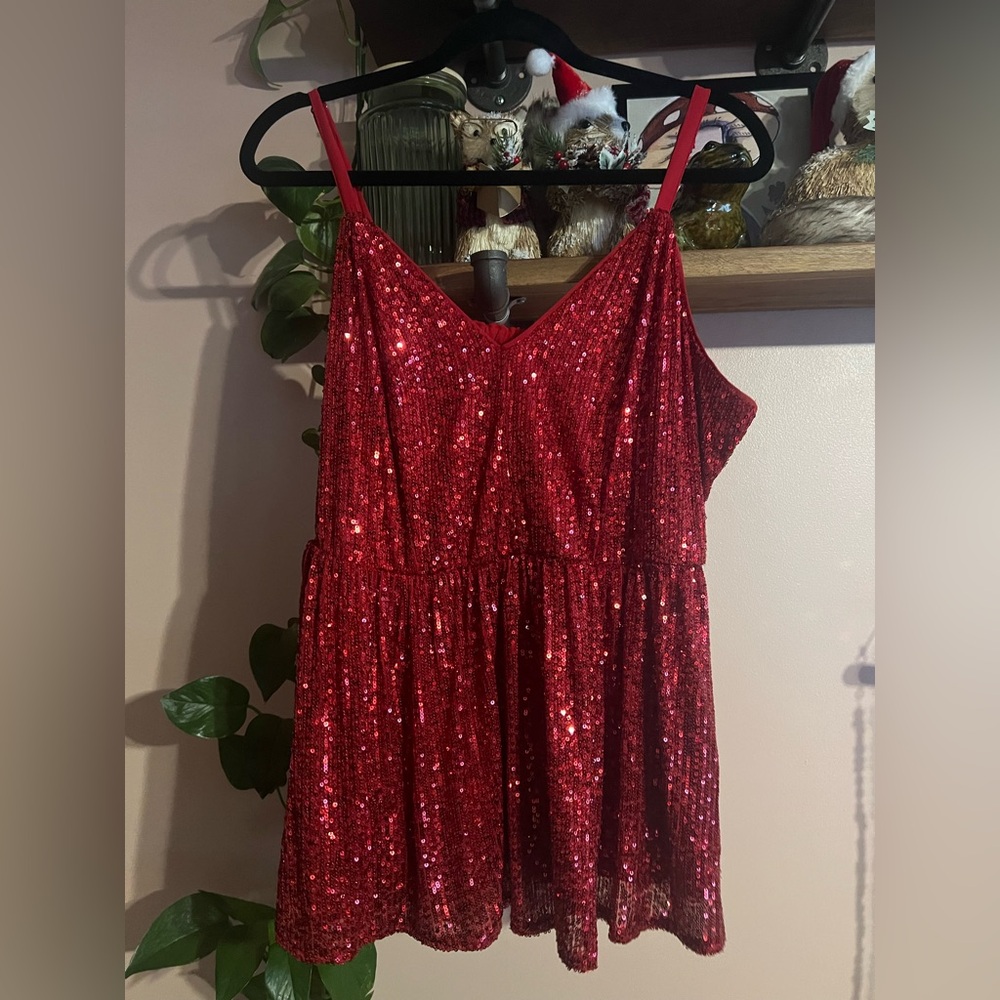 Torrid Red Sequin Camisole